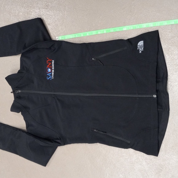 SANY BLACK NORTHFACE JACKET, BURGUNDY LONGSLEEVE 3/4 ZIP, RED SHORT SLEEVE SHIRT - Picture 8 of 16